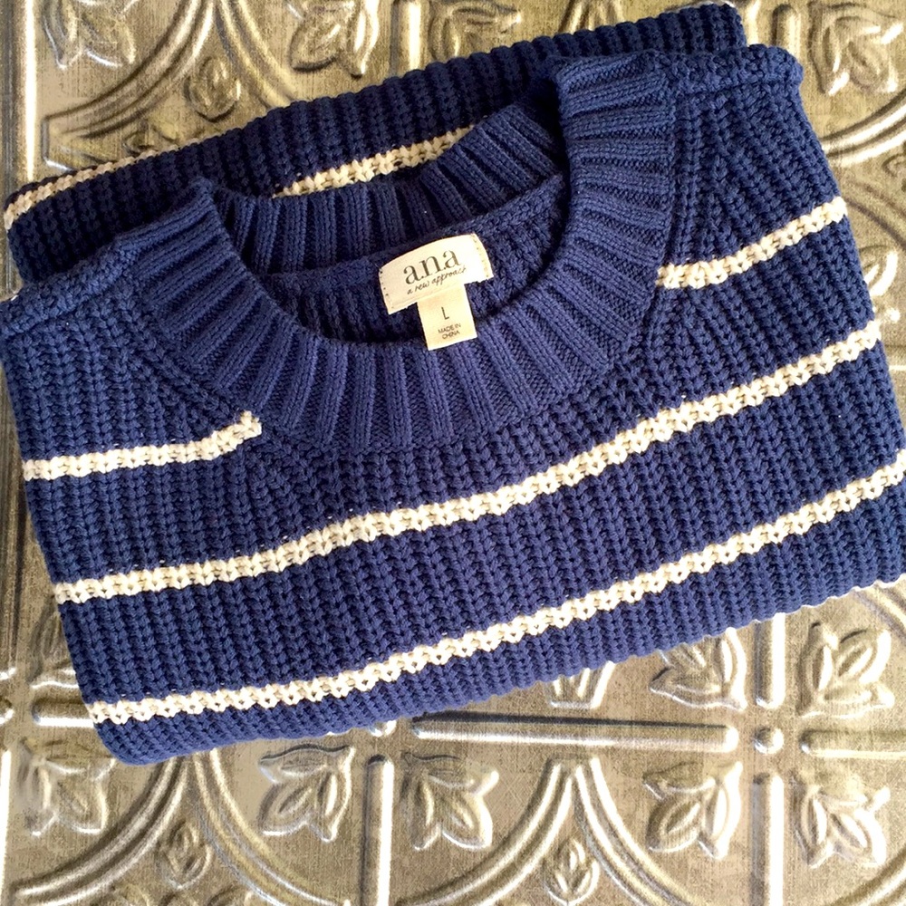 Blue Striped Sweater